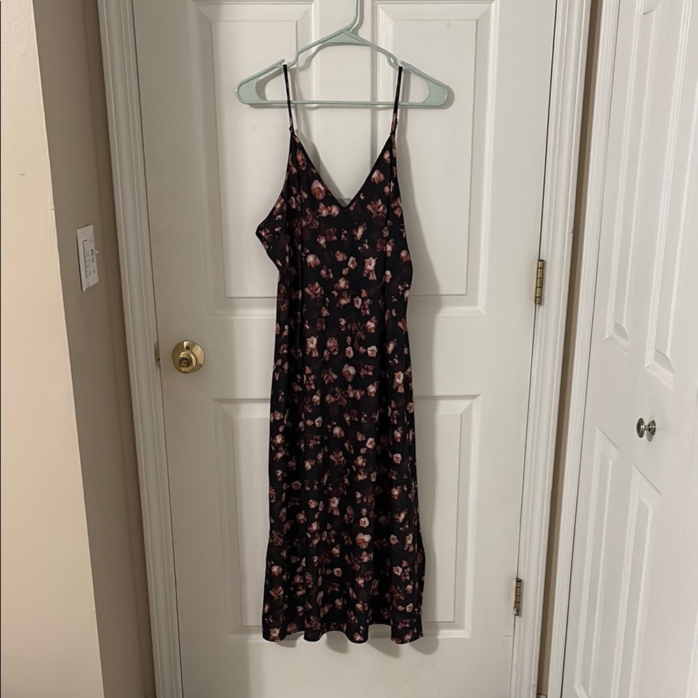 A New Day Black Sleeveless Spaghetti Strap Midi Dress